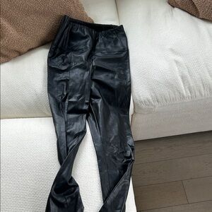 Wilfred Black Faux Leather Pants